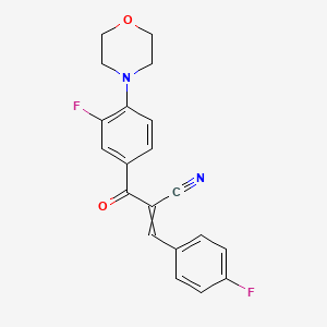molecular formula C20H16F2N2O2 B1394585 (Z)-2-(3-氟-4-吗啉基苯甲酰)-3-(4-氟苯基)-2-丙烯腈 CAS No. 900019-68-3
