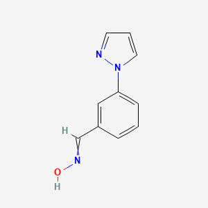 molecular formula C10H9N3O B1394591 N-[(3-吡唑-1-基苯基)亚甲基]羟胺 CAS No. 1017782-43-2