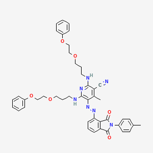 5-((2,3-Dihydro-1,3-dioxo-2-(p-tolyl)-1H-isoindol-4-yl)azo)-4-methyl-2,6-bis((3-(2-phenoxyethoxy)propyl)amino)nicotinonitrile