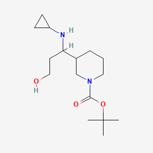 tert-Butyl 3-(1-(cyclopropylamino)-3-hydroxypropyl)piperidine-1-carboxylate