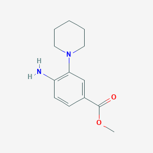 molecular formula C13H18N2O2 B1394594 Methyl 4-amino-3-(piperidin-1-yl)benzoate CAS No. 1272756-52-1