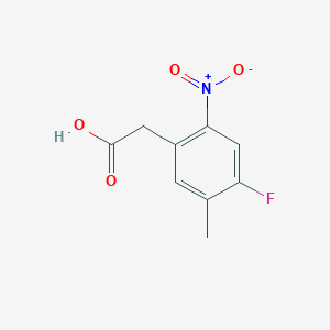 molecular formula C9H8FNO4 B1394595 2-(4-氟-5-甲基-2-硝基苯基)乙酸 CAS No. 1261079-63-3