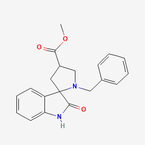 molecular formula C20H20N2O3 B1394605 Methyl-1'-Benzyl-2-oxo-1,2-dihydrospiro[indol-3,2'-pyrrolidin]-4'-carboxylat CAS No. 1261079-75-7