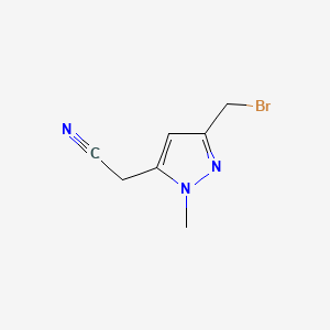 3-(Bromomethyl)-1-methyl-1H-pyrazole-5-acetonitrile