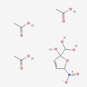 acetic acid;(5-hydroxy-2-nitro-2H-furan-5-yl)methanediol