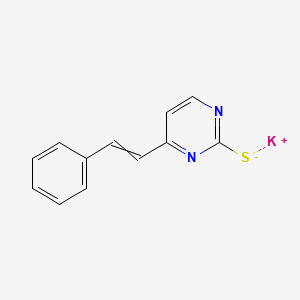 molecular formula C12H9KN2S B1394620 4-苯乙烯基-2-嘧啶硫酚钾 CAS No. 317833-30-0