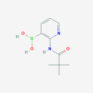 molecular formula C10H15BN2O3 B1394621 (2-新戊酰胺基吡啶-3-基)硼酸 CAS No. 1036243-43-2