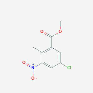 molecular formula C9H8ClNO4 B1394622 5-氯-2-甲基-3-硝基苯甲酸甲酯 CAS No. 294190-17-3