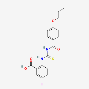 5-Iodo-2-({[(4-propoxyphenyl)carbonyl]carbamothioyl}amino)benzoic acid