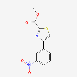 molecular formula C11H8N2O4S B1394627 Methyl 4-(3-nitrophenyl)thiazole-2-carboxylate CAS No. 885279-68-5