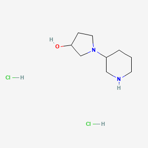 molecular formula C9H20Cl2N2O B1394630 1-(Piperidin-3-yl)pyrrolidin-3-ol dihydrochloride CAS No. 1219957-20-6