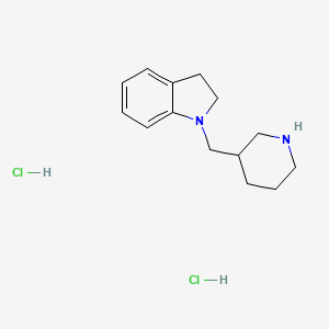 molecular formula C14H22Cl2N2 B1394631 1-(3-哌啶基甲基)吲哚二盐酸盐 CAS No. 1219957-12-6