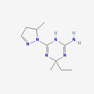 4-ethyl-4-methyl-6-(3-methyl-3,4-dihydropyrazol-2-yl)-1H-1,3,5-triazin-2-amine