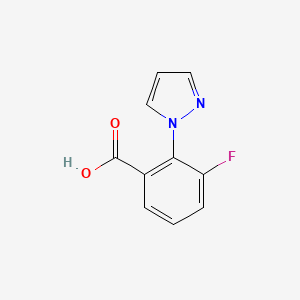 molecular formula C10H7FN2O2 B1394636 3-氟-2-(1H-吡唑-1-基)苯甲酸 CAS No. 1214622-53-3