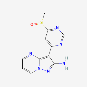 3-(6-(Methylsulfinyl)pyrimidin-4-yl)-pyrazolo[1,5-a]pyrimidin-2-amine