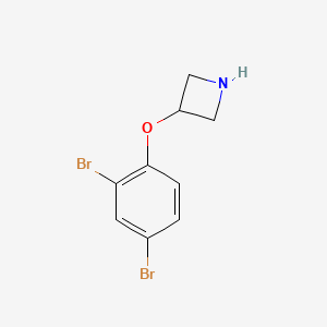 molecular formula C9H9Br2NO B1394641 3-(2,4-二溴苯氧基)氮杂环丁烷 CAS No. 1219960-98-1