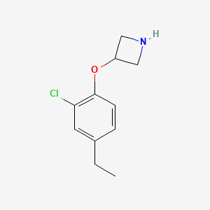 molecular formula C11H14ClNO B1394642 3-(2-氯-4-乙基苯氧基)氮杂环丁烷 CAS No. 1220027-93-9
