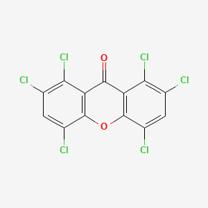 molecular formula C13H2Cl6O2 B13946518 1,2,4,5,7,8-Hexachloro-9H-xanthen-9-one CAS No. 61347-19-1