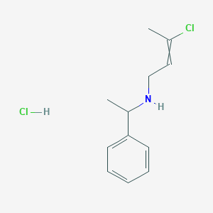 molecular formula C12H17Cl2N B1394657 3-氯-N-(1-苯乙基)丁-2-烯-1-胺；盐酸盐 CAS No. 1257859-21-4