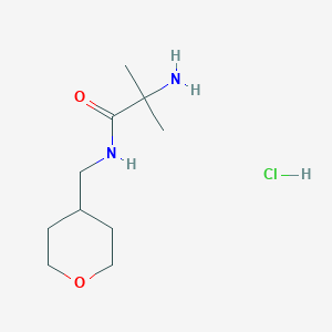 B1394660 2-Amino-2-methyl-N-(tetrahydro-2H-pyran-4-ylmethyl)propanamide hydrochloride CAS No. 1220021-07-7