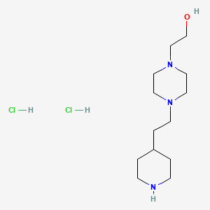 B1394669 2-{4-[2-(4-Piperidinyl)ethyl]-1-piperazinyl}-1-ethanol dihydrochloride CAS No. 1220033-14-6