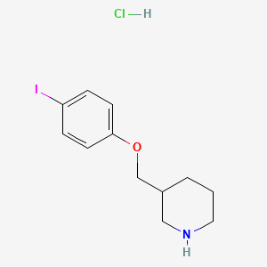 B1394672 3-[(4-Iodophenoxy)methyl]piperidine hydrochloride CAS No. 1220019-89-5