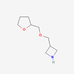 molecular formula C9H17NO2 B1394674 3-(((四氢呋喃-2-基)甲氧基)甲基)氮杂环丁烷 CAS No. 1220027-30-4