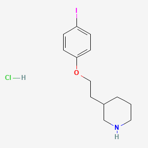 B1394676 3-[2-(4-Iodophenoxy)ethyl]piperidine hydrochloride CAS No. 1219981-41-5
