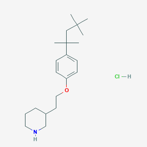 molecular formula C21H36ClNO B1394684 3-{2-[4-(1,1,3,3-Tetramethylbutyl)phenoxy]-ethyl}piperidine hydrochloride CAS No. 1220029-19-5
