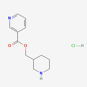 molecular formula C12H17ClN2O2 B1394688 3-Piperidinylmethyl nicotinate hydrochloride CAS No. 1219976-15-4