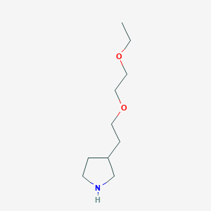 molecular formula C10H21NO2 B1394691 3-[2-(2-乙氧基乙氧基)乙基]吡咯烷 CAS No. 1219977-22-6