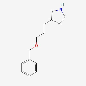 molecular formula C14H21NO B1394695 3-[3-(Benzyloxy)propyl]pyrrolidine CAS No. 1219967-44-8