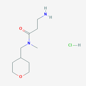 molecular formula C10H21ClN2O2 B1394696 3-Amino-N-methyl-N-(tetrahydro-2H-pyran-4-ylmethyl)propanamide hydrochloride CAS No. 1220033-39-5