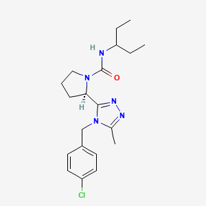 (R)-2-(4-(4-chlorobenzyl)-5-methyl-4H-1,2,4-triazol-3-yl)-N-(pentan-3-yl)pyrrolidine-1-carboxamide