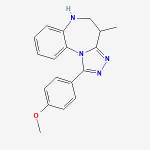 1-(p-Methoxyphenyl)-4-methyl-5,6-dihydro-4H-s-triazolo(4,3-a)(1,5)benzodiazepine