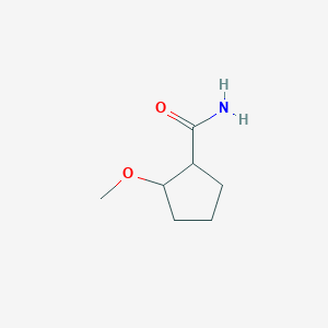 molecular formula C7H13NO2 B13946987 2-Methoxycyclopentane-1-carboxamide 