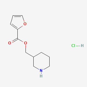 molecular formula C11H16ClNO3 B1394700 3-Piperidinylmethyl 2-furoate hydrochloride CAS No. 1220020-31-4