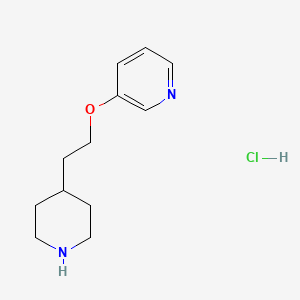 molecular formula C12H19ClN2O B1394703 3-[2-(4-Piperidinyl)ethoxy]pyridine hydrochloride CAS No. 1219982-51-0
