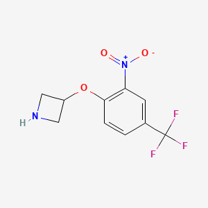molecular formula C10H9F3N2O3 B1394704 3-[2-Nitro-4-(trifluoromethyl)phenoxy]azetidine CAS No. 1220028-61-4