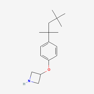 molecular formula C17H27NO B1394705 3-[4-(1,1,3,3-Tetramethylbutyl)phenoxy]azetidine CAS No. 1219982-93-0