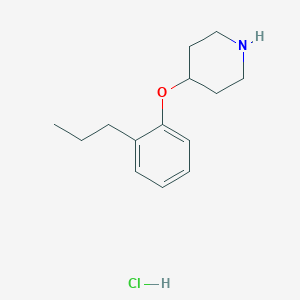 molecular formula C14H22ClNO B1394712 4-(2-丙基苯氧基)哌啶盐酸盐 CAS No. 1219960-82-3