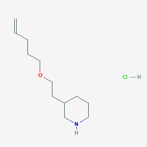 molecular formula C12H24ClNO B1394716 3-[2-(4-戊烯氧基)乙基]哌啶盐酸盐 CAS No. 1219967-58-4