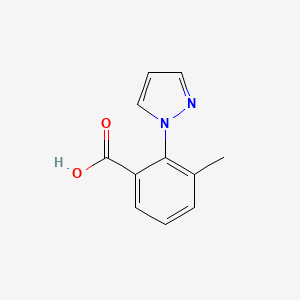 molecular formula C11H10N2O2 B1394719 3-甲基-2-(1H-吡唑-1-基)苯甲酸 CAS No. 1214622-58-8