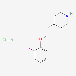 molecular formula C13H19ClINO B1394736 4-[2-(2-碘苯氧基)乙基]哌啶盐酸盐 CAS No. 1220016-40-9