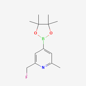 2-(Fluoromethyl)-4-(4,4,5,5-tetramethyl-1,3,2-dioxaborolan-2-yl)-6-methylpyridine