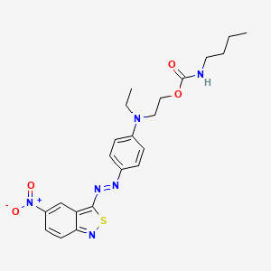 2-(Ethyl(4-((5-nitro-2,1-benzisothiazol-3-yl)azo)phenyl)amino)ethyl butylcarbamate