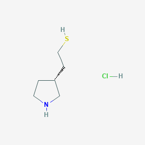 molecular formula C6H14ClNS B13947470 (R)-2-(pyrrolidin-3-yl)ethanethiol hydrochloride 