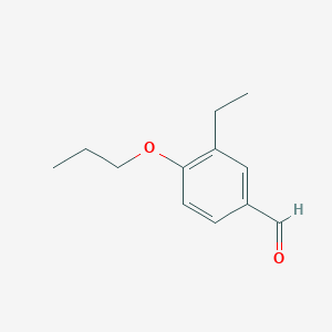 molecular formula C12H16O2 B1394754 3-乙基-4-丙氧基苯甲醛 CAS No. 883528-54-9