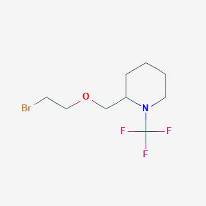 molecular formula C9H15BrF3NO B13947540 2-((2-Bromoethoxy)methyl)-1-(trifluoromethyl)piperidine 