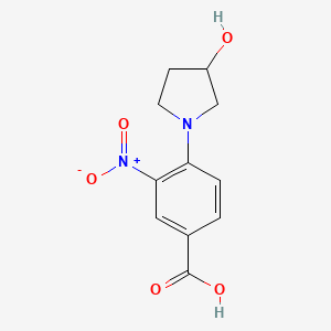 molecular formula C11H12N2O5 B1394762 4-(3-羟基-1-吡咯烷基)-3-硝基苯甲酸 CAS No. 1220027-85-9